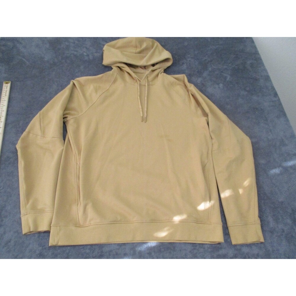 Lululemon City Sweat Pullover Hoodie Sweatshirt Men L Yellow BeesWax